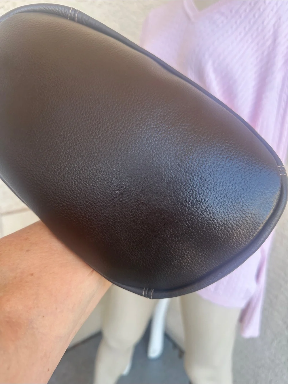 St. John's Bay Brown Pebble Leather Hobo